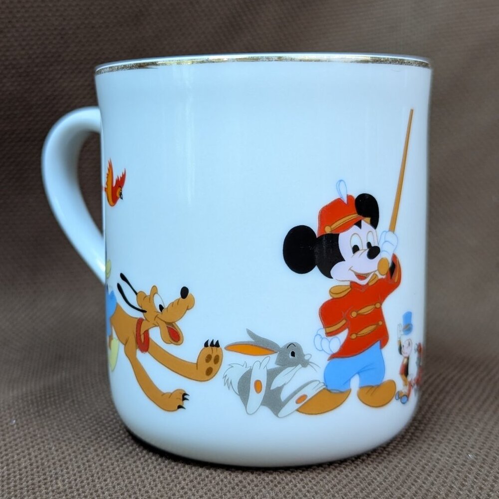 Vintage Walt Disney Productions Mickey Mouse Parade Cup Mug Disneyland World